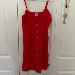 Women’s linen dress red